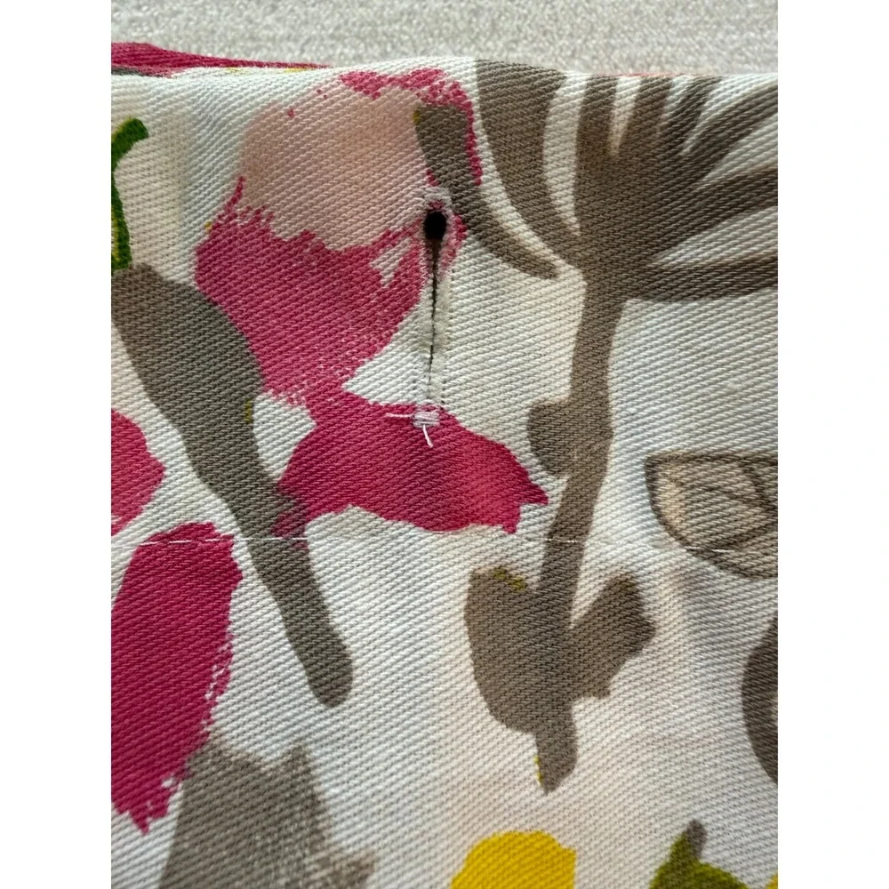 Kate Spade NY Shower Curtain Floral Pink Cotton Blend 72x72 Painterly Garden